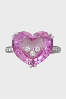 Кільце з білого золота Happy Diamonds