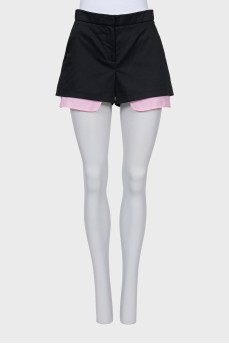 Black shorts with tag