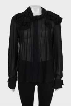 Silk blouse with decor