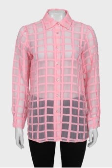 Transparent pink shirt
