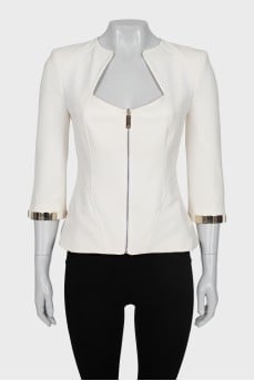 Fitted jacket with zipper