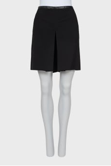 Pleated shorts-skirt