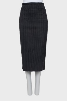 Black striped skirt