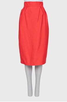 Pink midi skirt