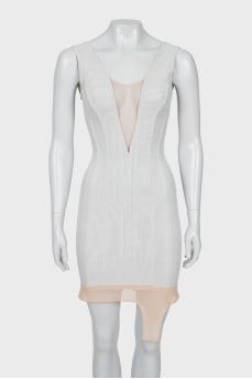 Corset dress with zipper
