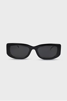 Sunglasses with logo on metal temples