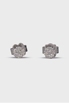 White gold earrings with diamonds