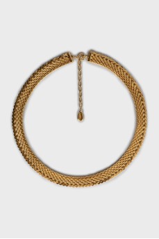Gold choker with braiding