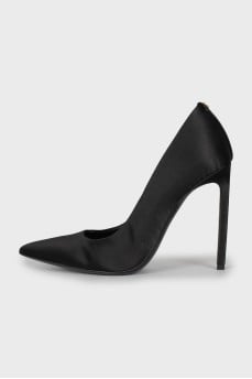 Black textile shoes