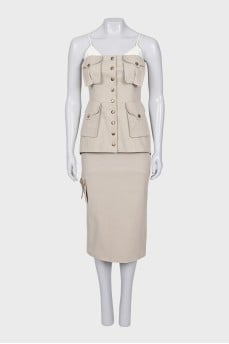 Corset and skirt suit