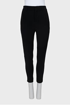 Cropped high waist trousers