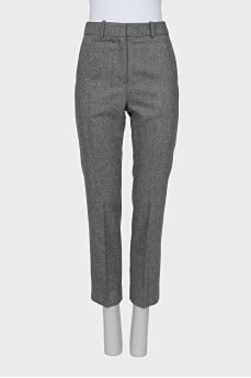 Straight cut trousers with insoles