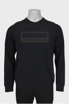 Men's black sweatshirt with print