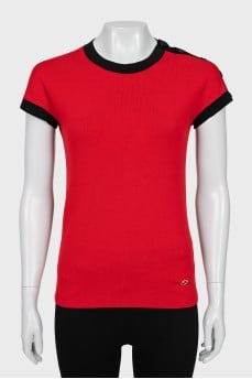 Red wool t-shirt
