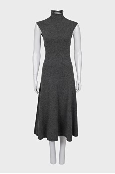 Gray cashmere dress