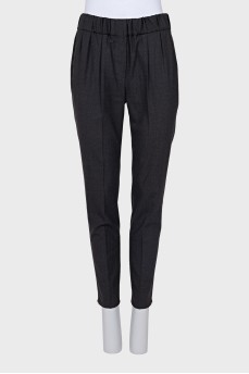 Slim fit trousers with side decoration