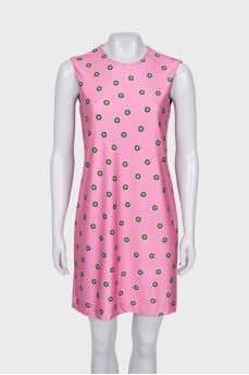 Pink dress with small print