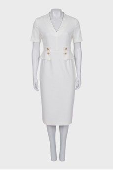 White sheath dress
