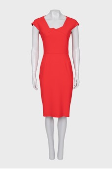 Fitted dress with back zip