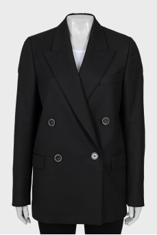 Double-breasted black jacket