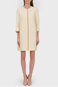 Cream dress in business style