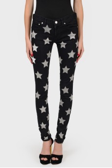 Black jeans with stars