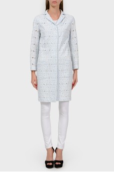 Lace coat with pockets