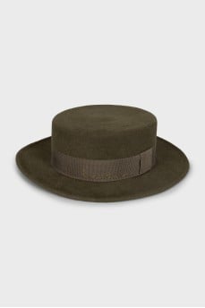 Green felt hat