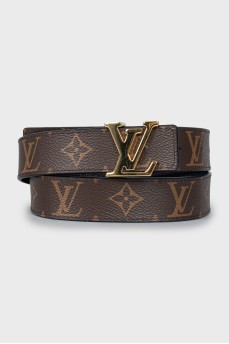 Двосторонній ремінь LV Initiales із канви