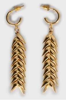 Gold plated earrings Spikelets