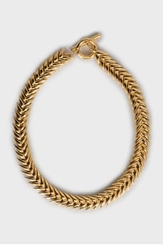 Golden necklace Spikelet