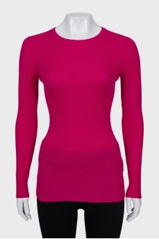 Fitted long sleeve cashmere top