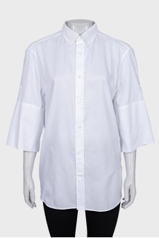 Straight cut shirt with 3/4 sleeves