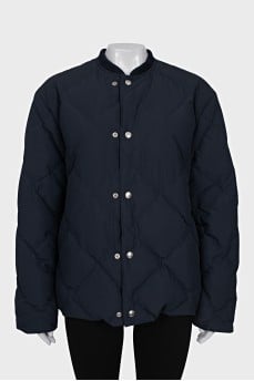 Blue quilted jacket with buttons