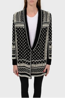 Straight jacket embroidered with beads
