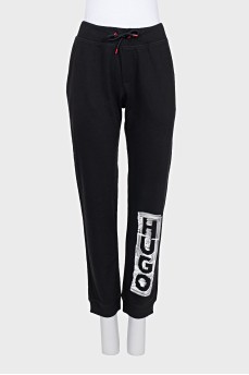 Drawstring sweatpants with tag