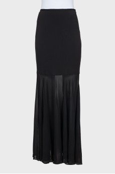 Black flared skirt