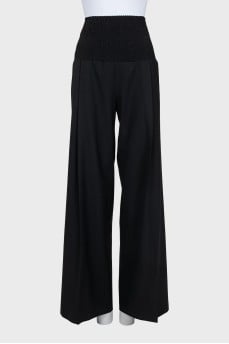High waist trousers with tag