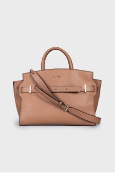 Tote bag decorated with strap