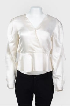 Vintage blouse with buttons and back slit