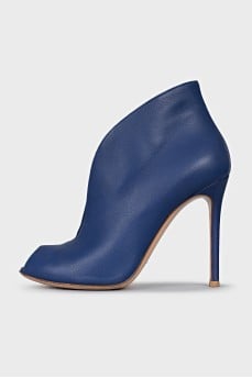Blue Vamp Ankle Boots