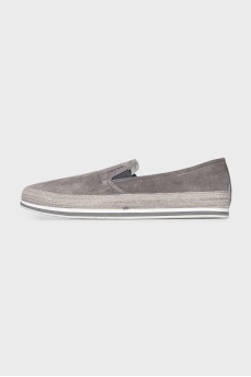 Men's Grey Suede Espadrilles