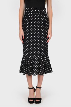 Skirt in white peas with oxen