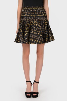 A skirt flared from the hip