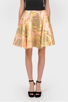 Rose gold silk skirt