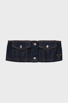 Denim top with logo
