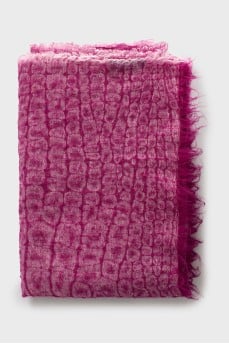 Purple cashmere and silk scarf