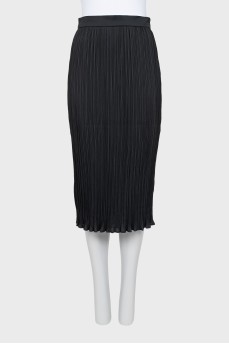 Pleated midi skirt