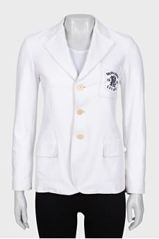 Fitted jacket with embroidered logo