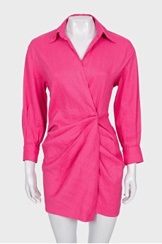 Long sleeve wrap dress with tag